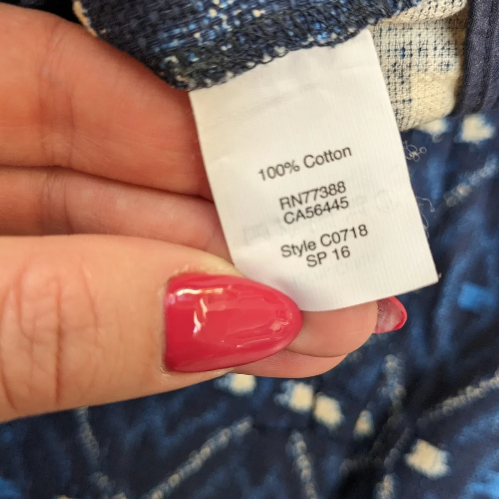 NEW J. Crew Blue Ikat Medallion Gauzey Chino Shorts Size 4